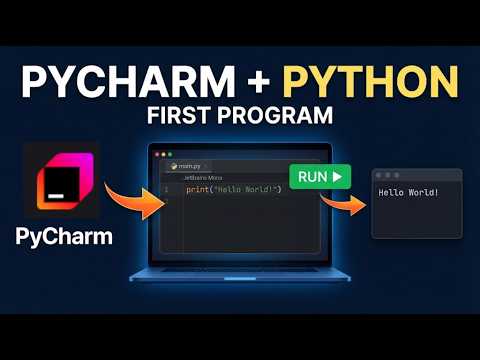 #3 Python Tutorial for Beginners | Install PyCharm & Run Your First Program