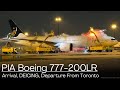 DEICING Of PIA Boeing 777-200(LR) | Arrival And Departure From Toronto Pearson! 