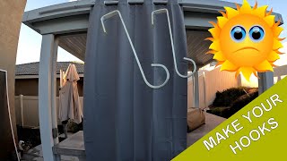 Outdoor Curtains DIY - Make Your Own Hooks and Rods ***No Holes
