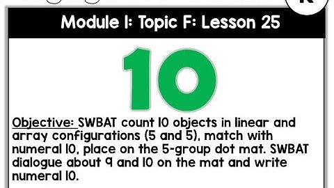 Engage NY: Kindergarten: Module 1: Lesson 25