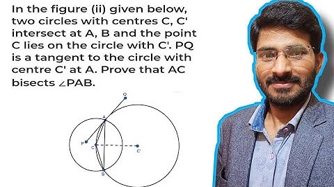 two circles with centres C, C