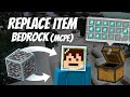 How to use the minecraft replace item command in bedrock mcpe updated