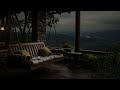 Cosy Off Grid Mountain Cabin Rainy Ambience | Thunderstorm, Thunder, Rain Sounds for sleep | 3 HOURS