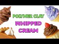 How to make polymer clay Whipped Cream and Silicone Mold