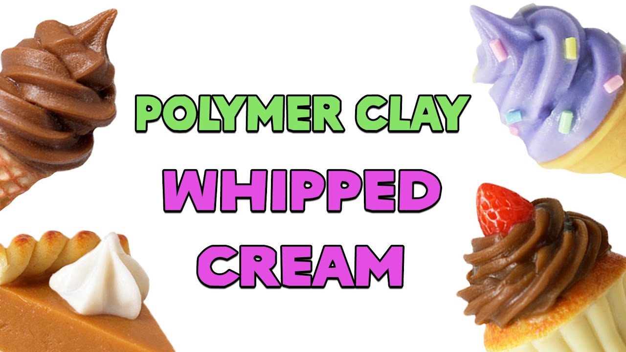 How to make polymer clay Whipped Cream and Silicone Mold YouTube