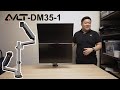 Dual Stacking Gas Spring Monitor Arm - AVLT-DM35-1 | Setup Video