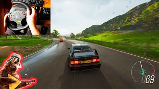 Forza Horizon 4 | 500bhp MERCEDES 190E 2.5-16 EVO - Test Drive with Logitech MOMO Racing