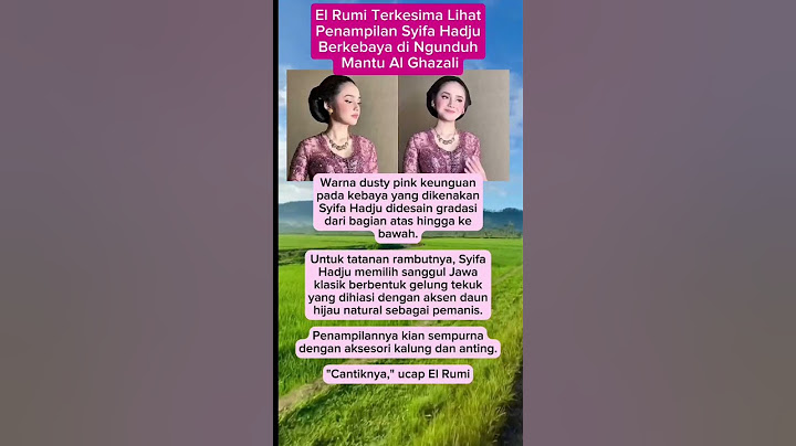 El Rumi Terpukau Dengan Penampilan Syifa Hadju di Ngunduh Mantu Al Ghazali #alghazali #maiaestianty