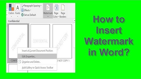 How to Add Watermark In Ms word 2013 #watermark