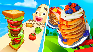 Pancake Run VS Sandwich Runner - All Level Gameplay Android iOS New Update Ep56