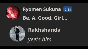 Character ai. ... but i bully Ryomen Sakuna...