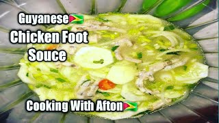 How To Make Guyanese Chicken Foot Souce??/Cooking With Afton??