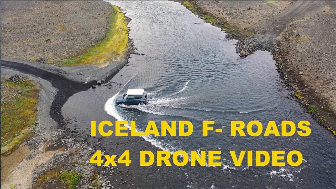 Four-wheel drive trip on the Icelandic F-roads - Drone 4K - Insta360 x3 — Haukadalsvegur — video poster