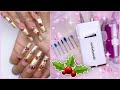 180ml GERSHION POLYGEL Kit Holly Berry Gold French | MelodySusie Efile Review