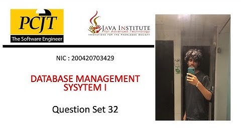 DATABASE MANAGEMENTS SYSTEM(DBMS) Question set 32