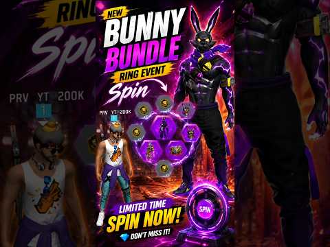 😒BUNNY RING SPIN 😭💔 #trending #freefire #freefiremaxlonewolf #gaming #comedyshorts #bgmi