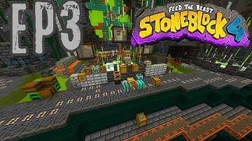 Stoneblock 4 Ep3 The first ever World Engine Base