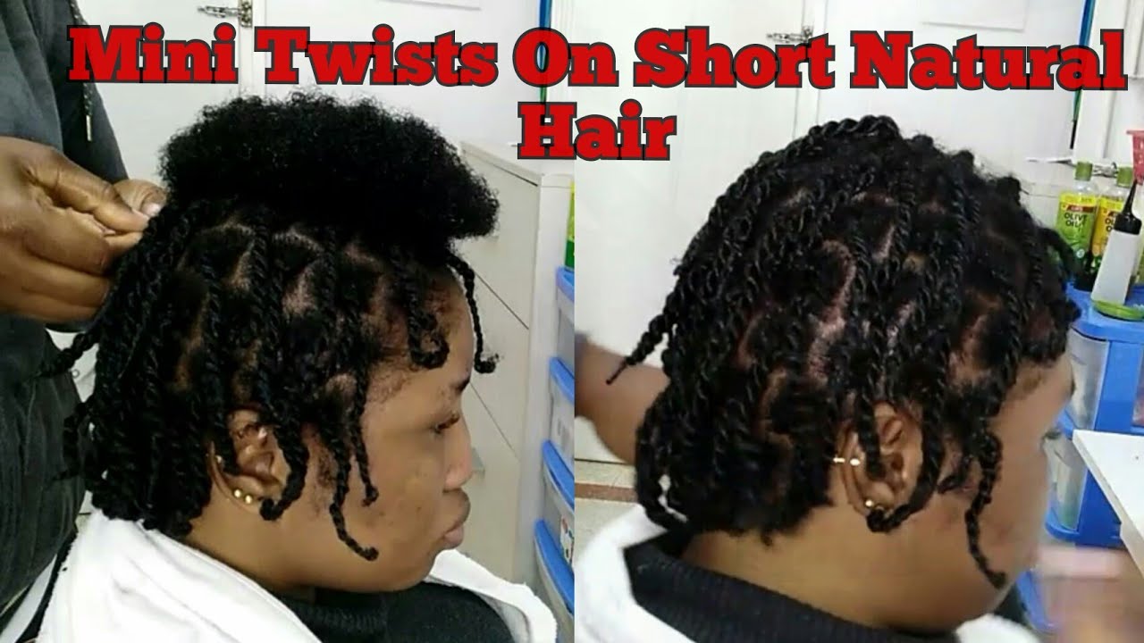 Perfect Two Strands Mini Twists Protective Hairstyle On Short