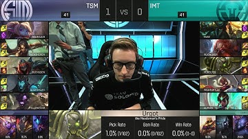 IMT vs TSM Game 2 - NA LCS Spring SemiFinals 2016 - Bjergsen as Zed - Immortals vs Team SoloMid