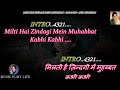 Milti hai zindagi mein mohabbat karaoke with scrolling lyrics eng  