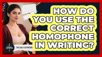 How Do You Use The Correct Homophone In Writing? - The Daily Definition