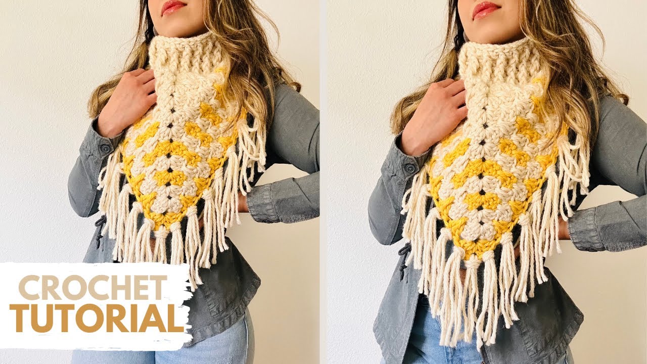 TEJE CUELLO-BUFANDA A CROCHET  EN SOLO 90 MINUTOS PASO A PASO /CUELLO AMBER/ Brenny's Crochet.