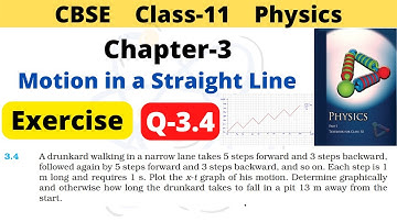 Motion in a Straight Line | Class 11 Physics | Chapter 3 | Exercise Question 3.4 A drunkard walking