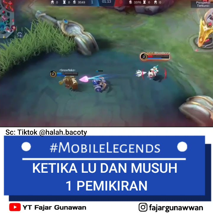 KETIKA LU DAN MUSUH 1 PEMIKIRAN | STORY WA ML