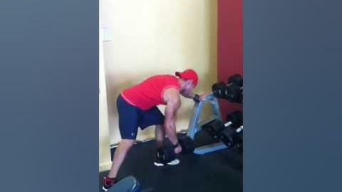 Dumbbell row drop set