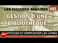 #03 Exercice Fichier Binaire- Gestion Bibliothèque - Afficher et Emprunter