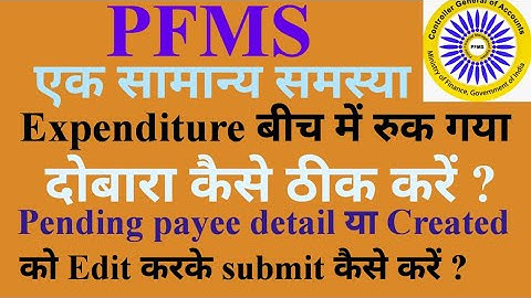 Pending payee detail edit kaise kare | Pending payee detail in pfms | How to edit bulk expenditure
