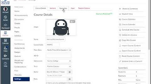 Canvas - Cleaning Up Course Navigation