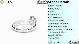 2ct Natural Diamond Ring with Modern Inlaid Setting