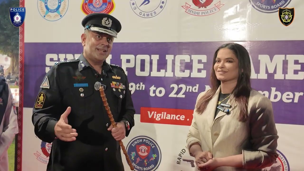 DIG Security Dr. Maqsood Ahmed talk during the closing ceremony of Sindh Police Games - 2025