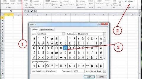 CÁCH CHÈN KÝ HIỆU TRONG EXCEL