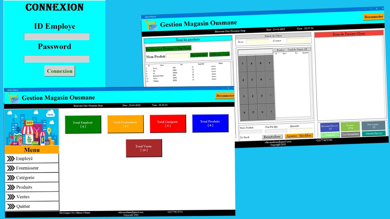 Présentation : Application de Gestion - YouTube