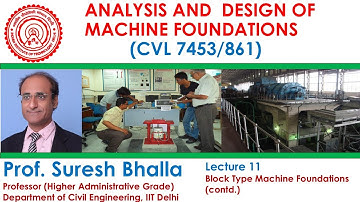 Lecture 11: Block Type Machine Foundations...contd (CVL 7453/ 861)