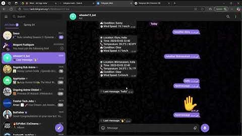 Telegram Bot integrating with Weather Api and FireBase