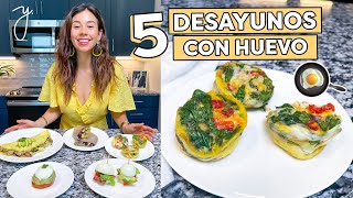 5 DESAYUNOS CON HUEVOSaludables, Fáciles y Económicos