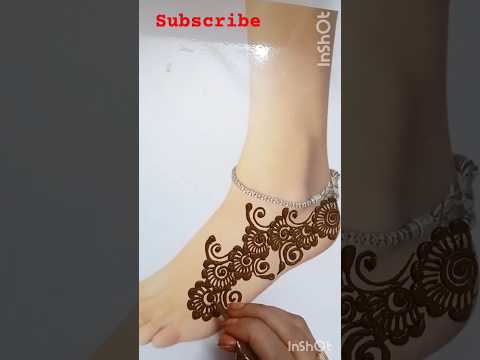 Arabic feet mehndi design ll short video #youtubeshorts #henna