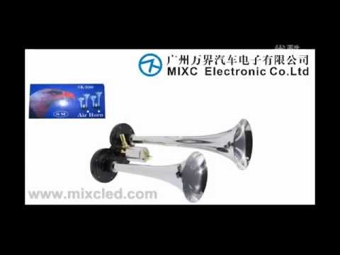 Dual Trumpet Truck Air Horn 140db | Chrome | 12v 24v Solenoid