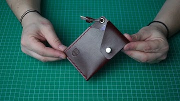 Tutorial of making The Urbanist EDC (vertical) wallet | Piei de Zmei Leather