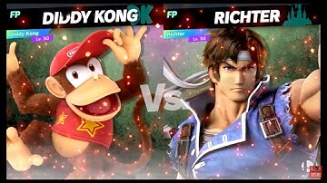 Super Smash Bros Ultimate Amiibo Fights – Diddy Kong vs the World #71 Diddy vs Richter