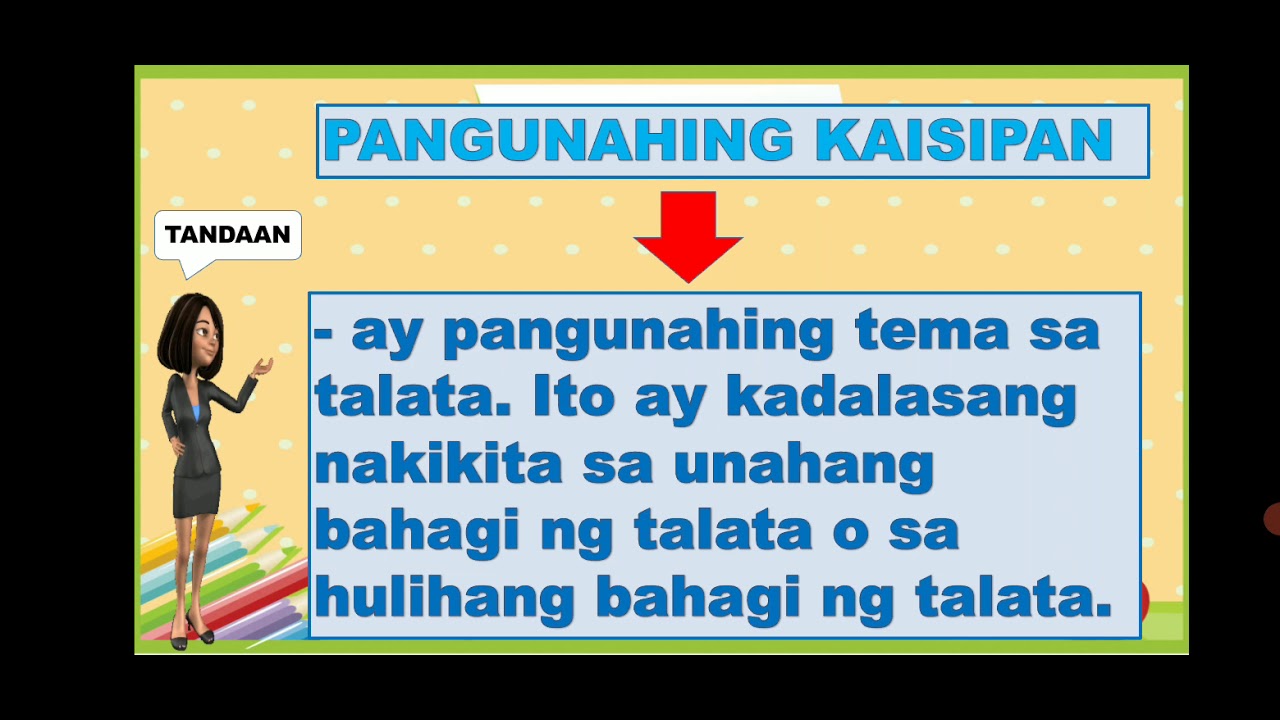 Pangunahing Kaisipan at Pantulong na Kaisipan