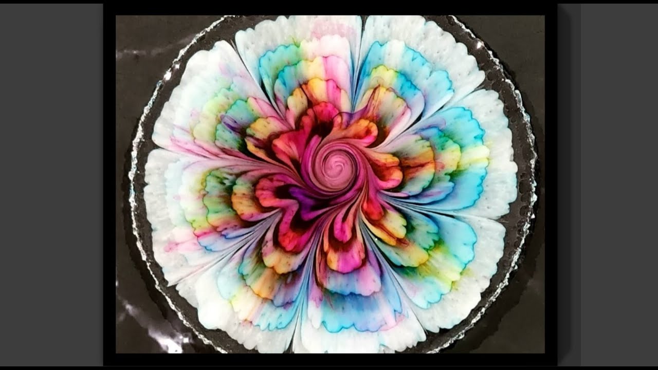 1507 Beautiful Rainbow Resin 3D Bloom Coasters 