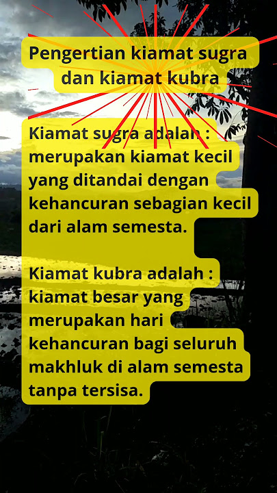 pengertian dari kiamat sugra dan kiamat kubra. #shorts