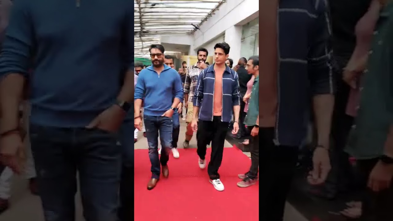 Ajay Devgan and Siddharth Malhotra Thank God pramotion