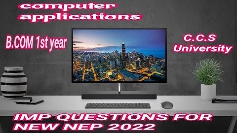 Important question for b.com 1 year/1 semester/ introduction to computer applications/computer