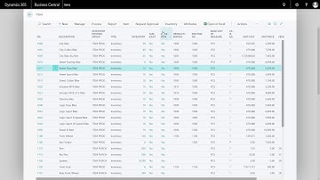 Updating data directly in the Information Matrix - Master Data in Dynamics 365 Business Central