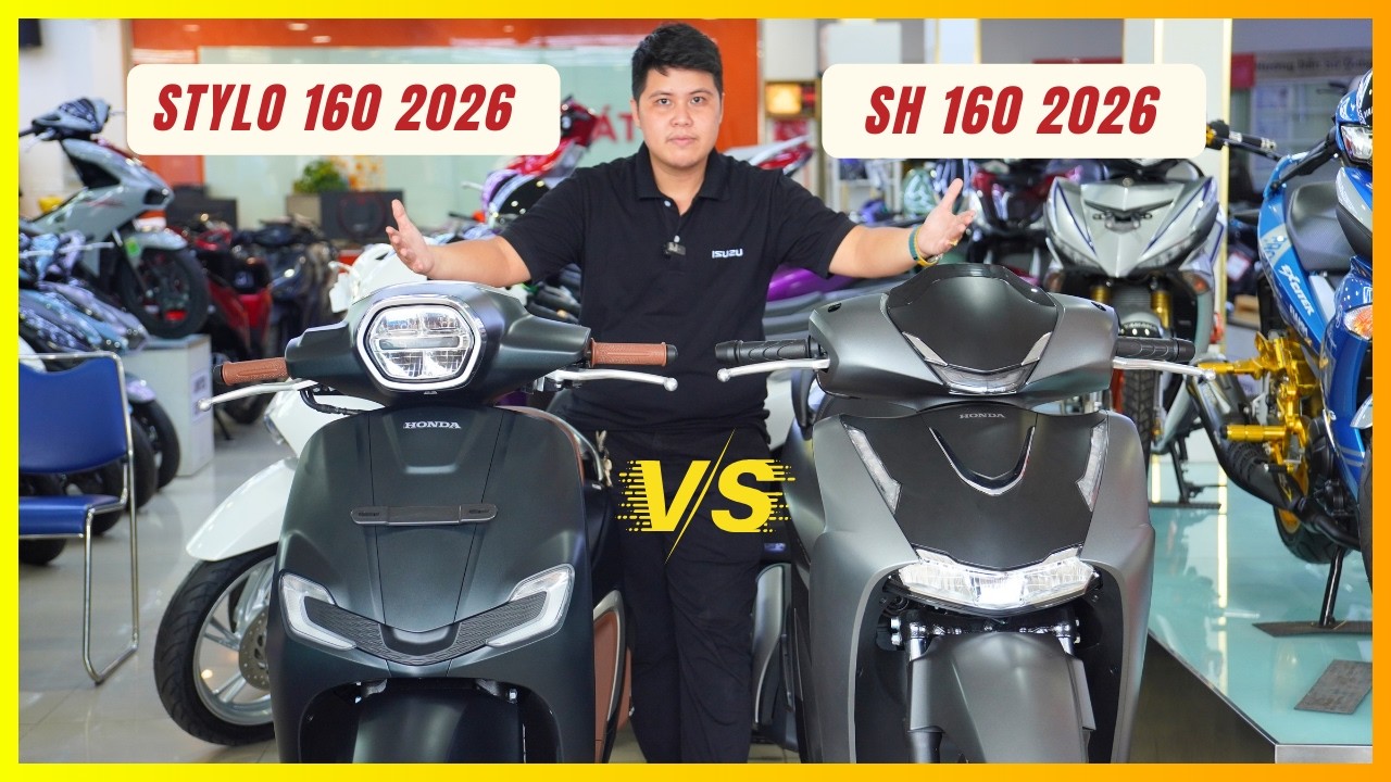 So Sánh Nhanh: Honda Stylo 160 và SH 160 2026 Nên Mua Xe Nào? |  CUA Vlog61
